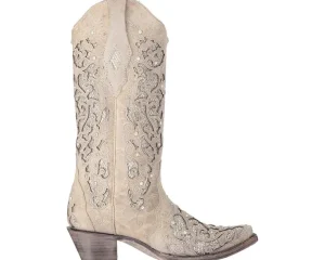 Corral Boots Cowboy Boots<A3322 White Glitter
