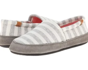 Acorn Slippers<Moc Summerweight White Stripe