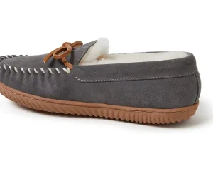 FIRESIDE by Dearfoams Slippers<Alice Springs Genuine Shearling Moccasin Grey