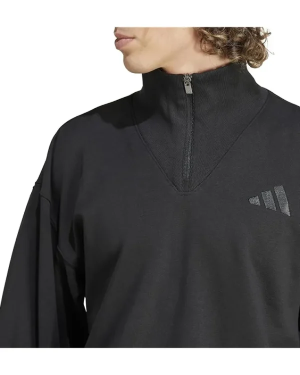 adidas Hoodies & Sweatshirts<All SZN Fleece 1/4 Zip Crew Black