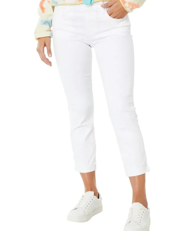 KUT from the Kloth Jeans & Denim<Amy Crop Straight Leg-Roll-Up Fray in Optic White