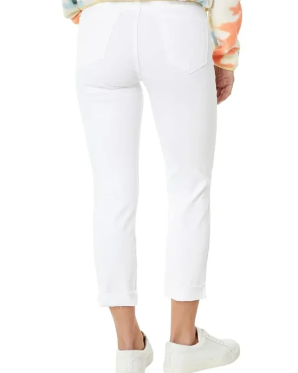 KUT from the Kloth Jeans & Denim<Amy Crop Straight Leg-Roll-Up Fray in Optic White