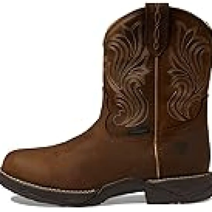 anthem_round_toe_shortie__0.webp Ariat Cowboy Boots<Anthem Round Toe Shortie Waterproof Western Boot Glazed Brown