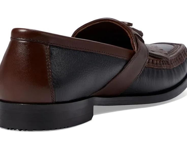 aragon_kiltie_tassel_loaf_4.webp Johnston & Murphy Adaptive<Aragon Kiltie Tassel Loafer Black Deer w/Antique Chestnut Waxhide Trim