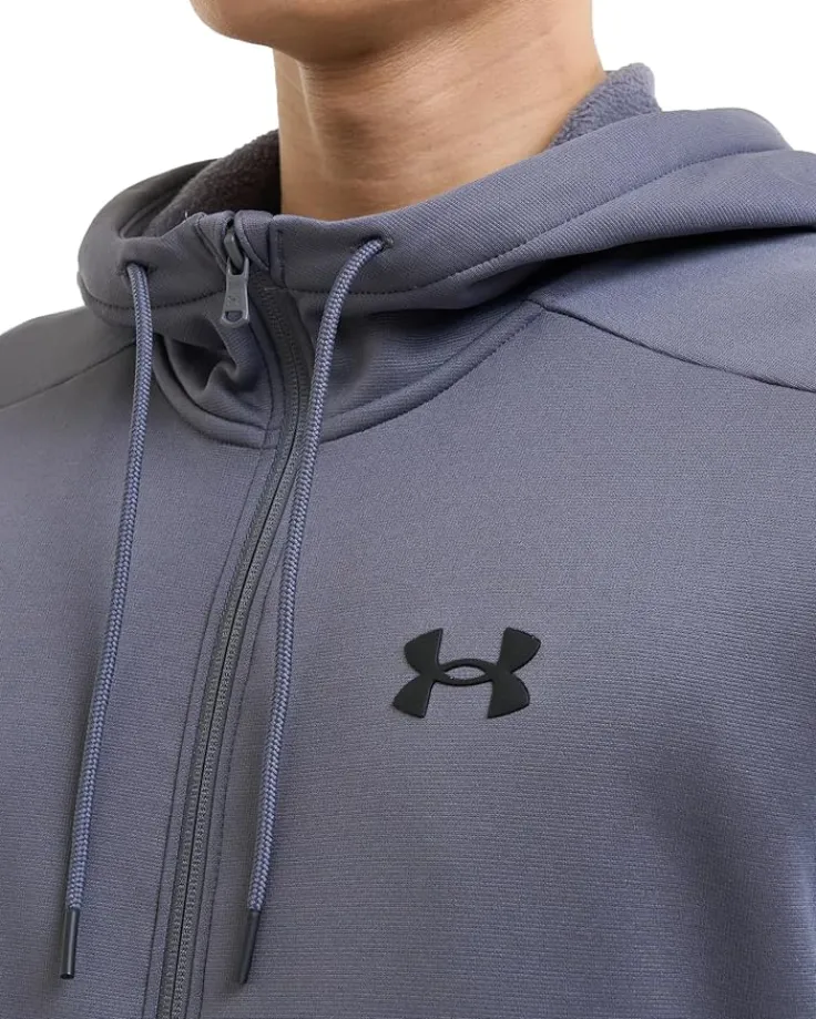 armour_fleece_full_zip_ho_2.webp Under Armour Activewear | Hoodies & Sweatshirts<Armour Fleece Full Zip Hoodie Black/Black