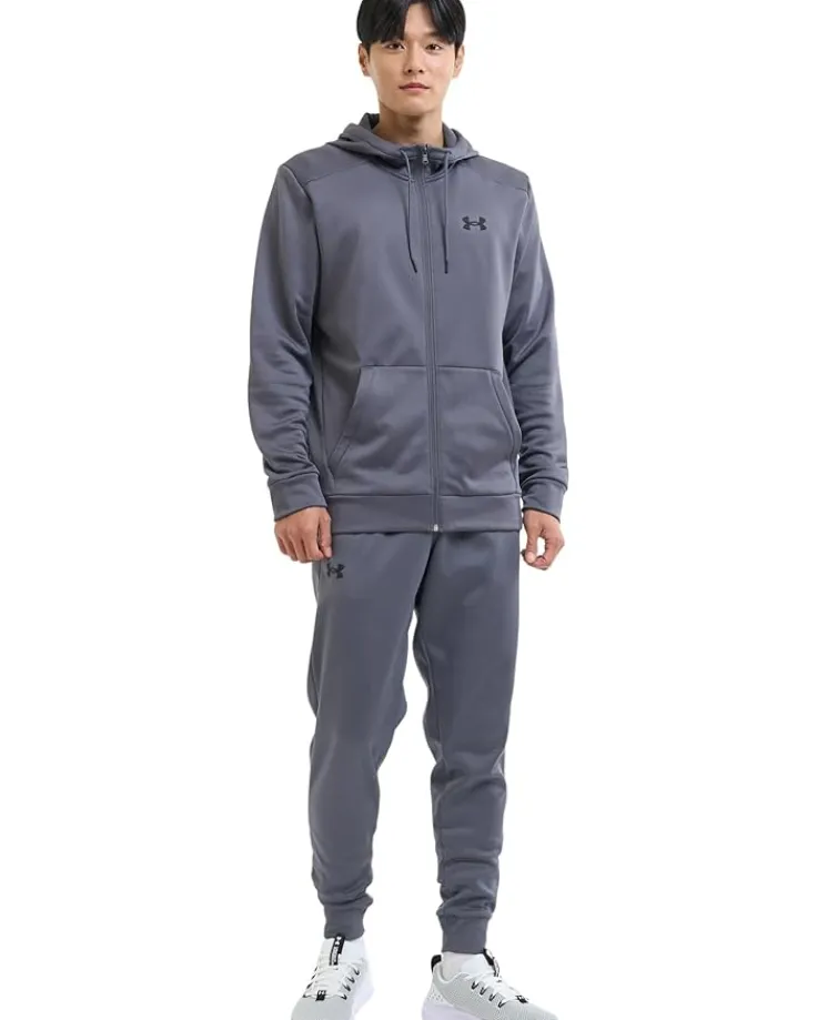 armour_fleece_full_zip_ho_5.webp Under Armour Activewear | Hoodies & Sweatshirts<Armour Fleece Full Zip Hoodie Black/Black