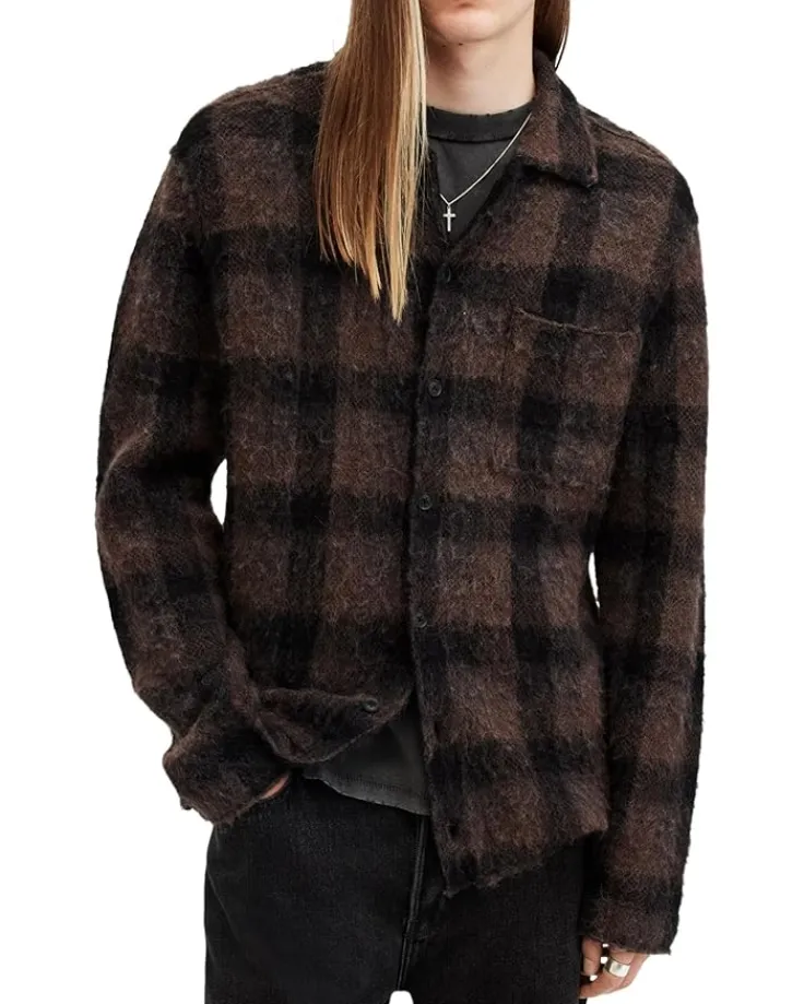 ash_cardigan_0.webp AllSaints Coats & Outerwear<Ash Cardigan Brown/Black