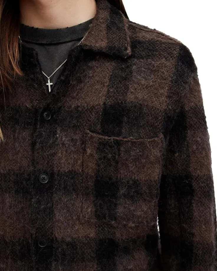 ash_cardigan_2.webp AllSaints Coats & Outerwear<Ash Cardigan Brown/Black