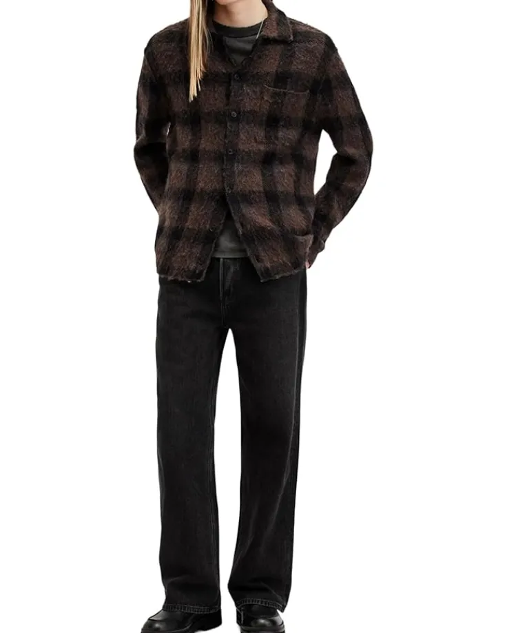 ash_cardigan_3.webp AllSaints Coats & Outerwear<Ash Cardigan Brown/Black
