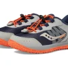 Saucony Kids Adaptive | Adaptive<Aura KDZ (Little Kids/Big Kids) Grey/Orange/Navy