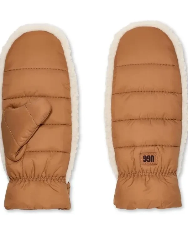 UGG Gloves<Aw fluff Mitten Chestnut