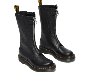 Dr. Martens Boots & Booties<1B99 Front Zip Leather Mid Calf Boots Black