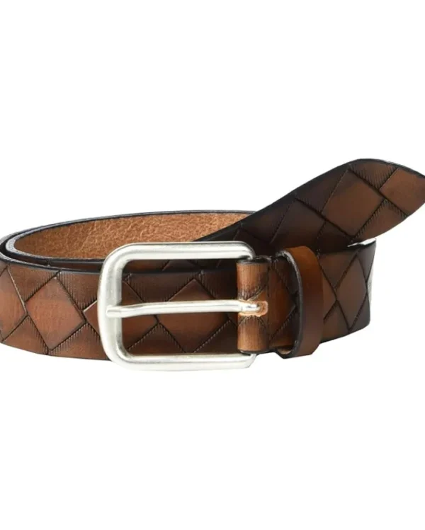 Johnston & Murphy Belts<Basketweave Belt Tan Leather