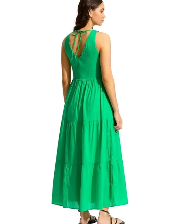 Seafolly Swimwear & Cover Ups<Beach Edit Button Down Maxi Dress Jade
