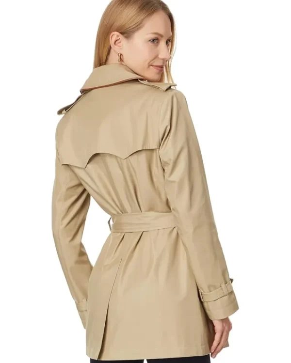 Lauren Ralph Lauren Coats & Outerwear<Belted Db W Pu Trim30" Birch Tan