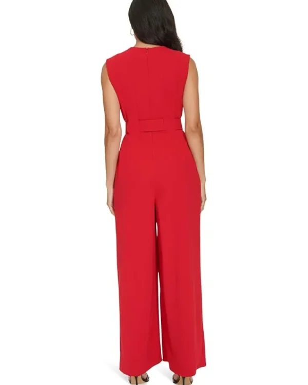 Calvin Klein Jumpsuits & Rompers<Belted Jumpsuit Red
