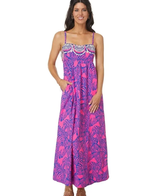 Lilly Pulitzer Dresses<Bernadetta Maxi Dress Passion Fruit Pink Wild Nights