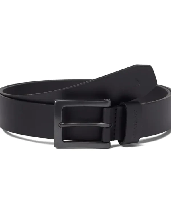 Carhartt Belts | Belts<Big & Tall Burnished Leather Box Buckle Belt Black/Gunmetal Finish