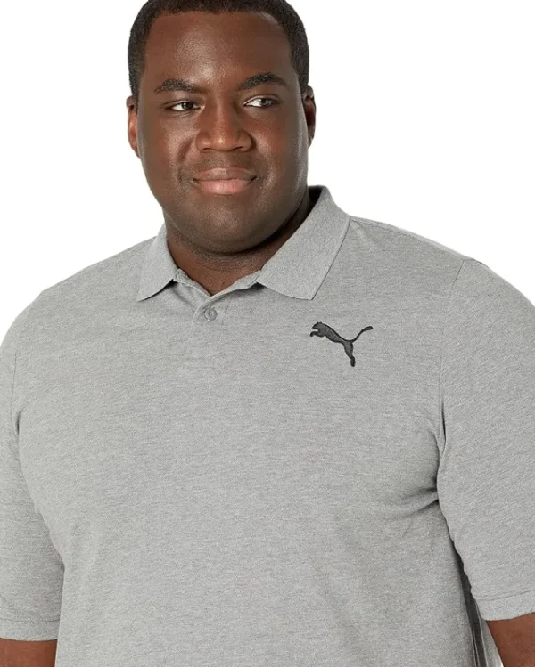 PUMA Big & Tall | Shirts & Tops<Big & Tall Essential Pique Polo Medium Gray Heather 1