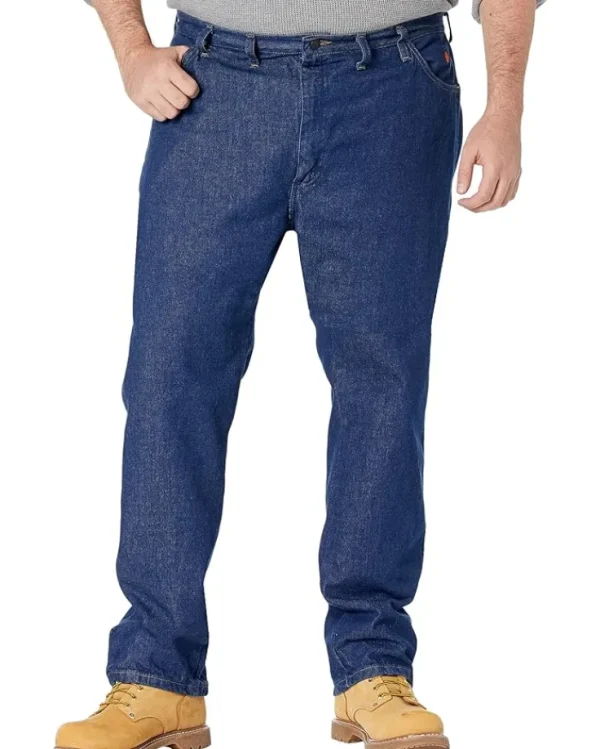Wrangler Work & Duty Apparel | Big & Tall<Big & Tall Flame Resistant Lightweight Regular Fit Dark Denim