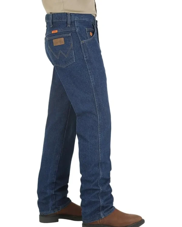 Wrangler Work & Duty Apparel | Big & Tall<Big & Tall Flame Resistant Premium Performance Slim Fit Jeans Dark Denim