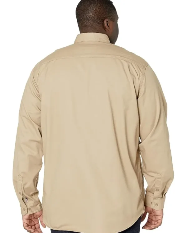 Carhartt Work & Duty Apparel | Big & Tall<Big & Tall Flame-Resistant Classic Twill Shirt Khaki