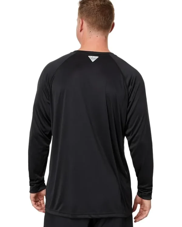 Columbia Big & Tall<Big & Tall Terminal Tackle™ L/S Shirt Black/Gulf Stream Logo
