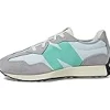 New Balance Kids Sneakers<327 (Big Kid) Aluminum Grey/Cyber Jade
