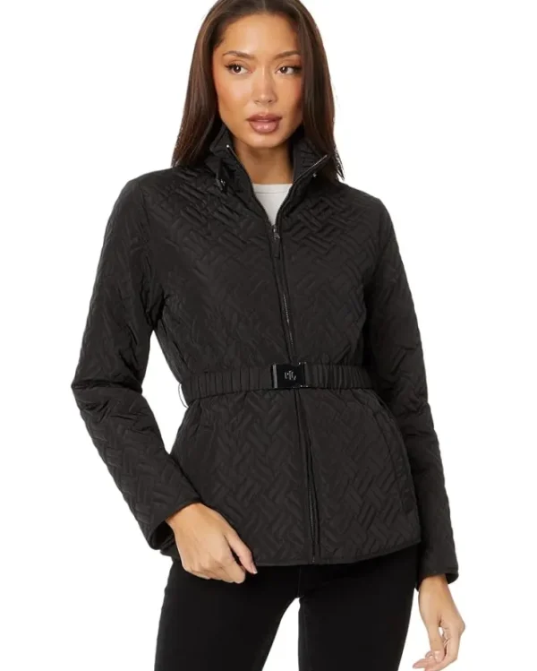 Lauren Ralph Lauren Coats & Outerwear<Blanket Quilt Belted Metal Buckle Black