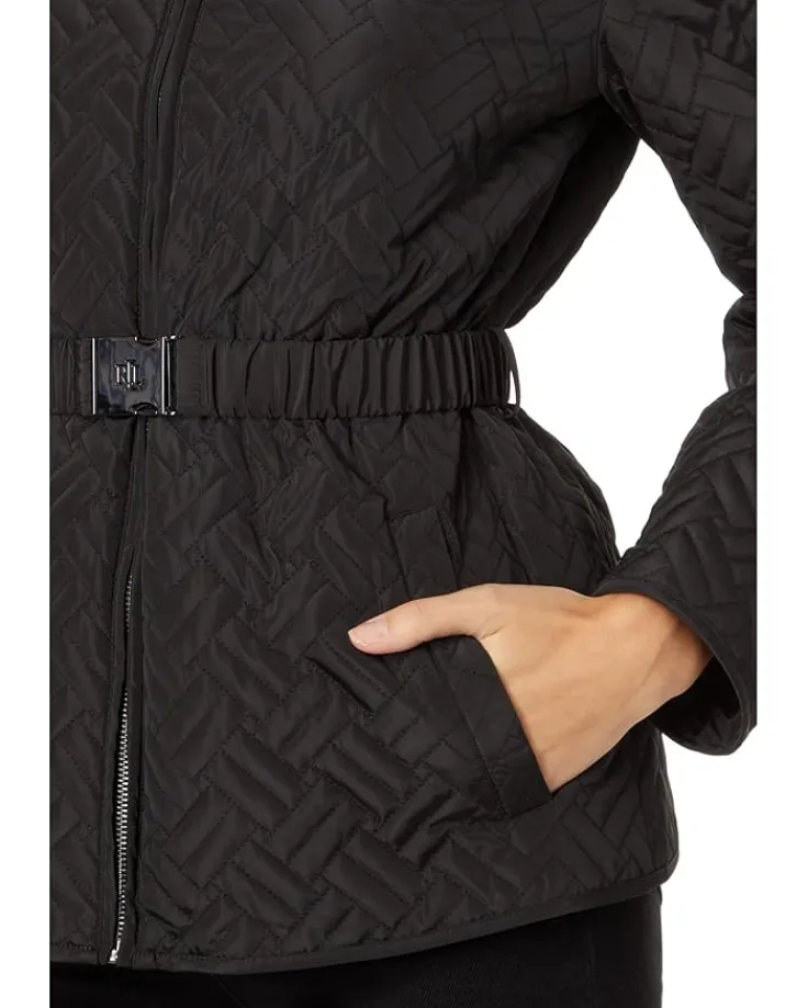 blanket_quilt_belted_meta_2.webp Lauren Ralph Lauren Coats & Outerwear<Blanket Quilt Belted Metal Buckle Black
