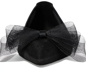 Stuart Weitzman Flats<Blushing Bow Flat Black