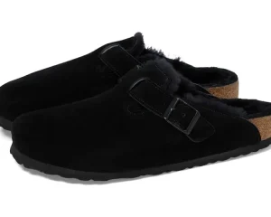 Birkenstock Comfort | Adaptive<Boston Shearling - Suede (Unisex) Black/Black Suede