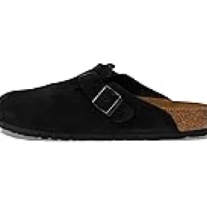 Birkenstock Comfort | Mules<Boston Soft Footbed - Suede (Unisex) Black Suede