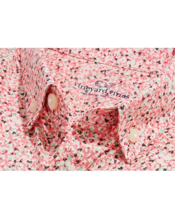 Vineyard Vines Kids Shirts & Tops<Boys Printed Short Sleeves Shirt (Little Kid) Tiny Floral - Cayman