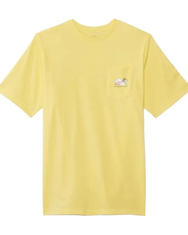 Vineyard Vines Kids Shirts & Tops<Boys' Tennis Player Whale Short Sleeves (Little Kid) Lemon Twist