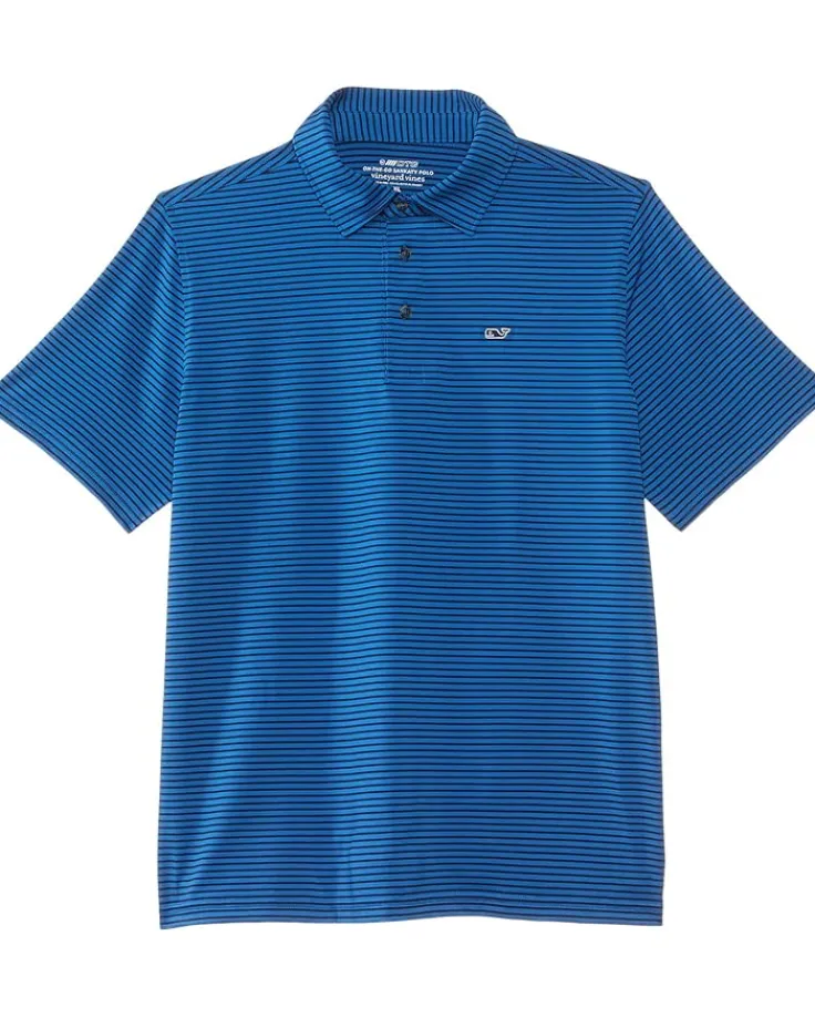 bradley_stripe_sankaty_po_0.webp Vineyard Vines Kids Shirts & Tops<Bradley Stripe Sankaty Polo (Toddler/Little Kids/Big Kids) Spinnaker/ Naut Navy