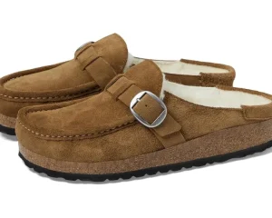 Birkenstock Adaptive | Mules<Buckley Shearling - Suede Tea/Natural Suede/Shearling