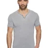 Lucky Brand Adaptive<Burnout Button Notch Shirt Frost Grey