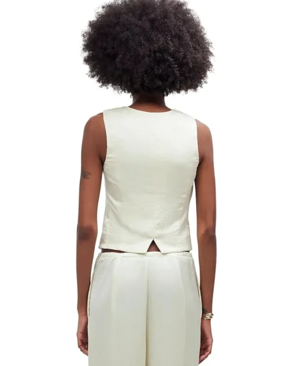Madewell Coats & Outerwear<Button-Front Vest Top Cake Batter