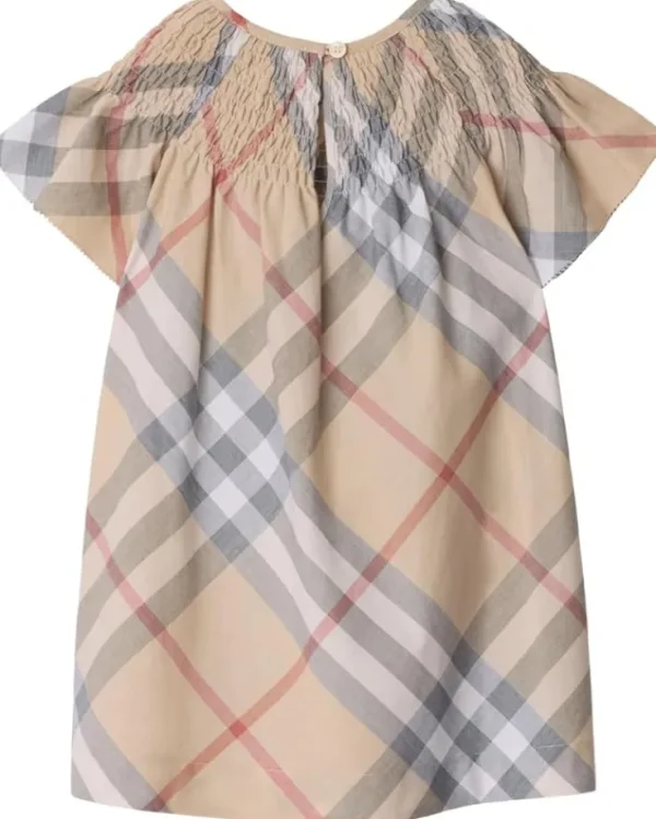 Burberry Kids Dresses<Cali Check Dress (Toddler/Little Kid/Big Kid) Pale Stone IP Check