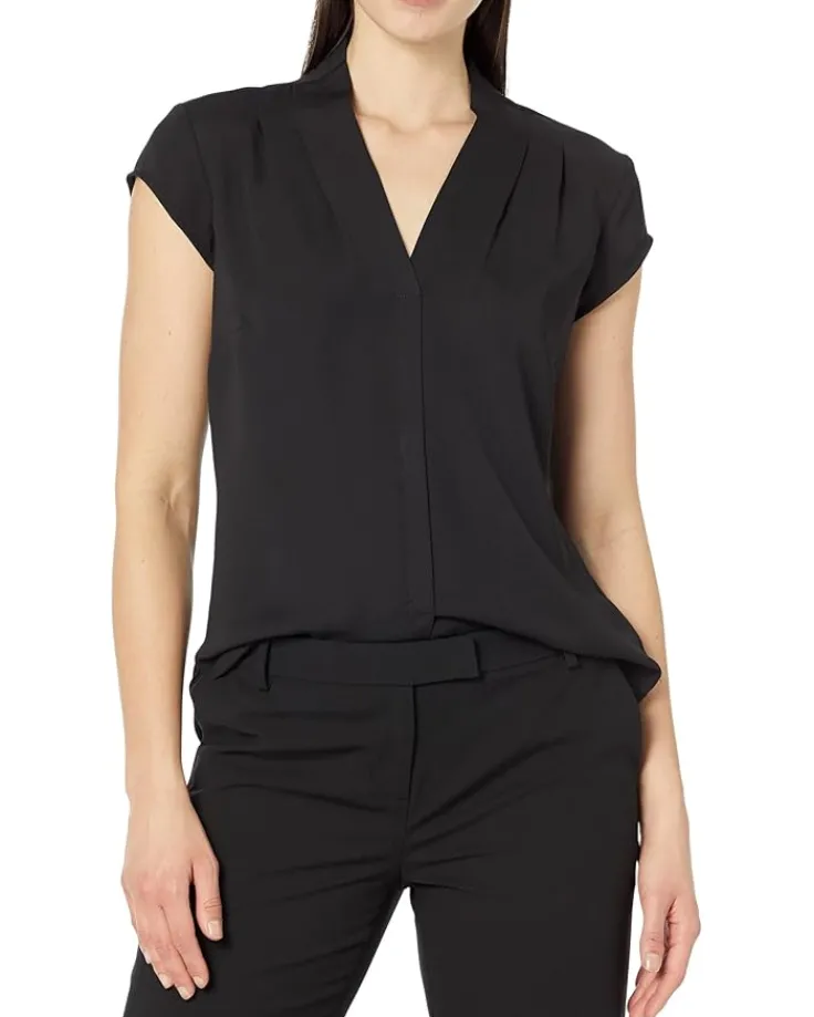 cap_sleeve_day_to_night_t_0.webp NIC+ZOE Shirts & Tops<Cap Sleeve Day To Night Top Black Onyx