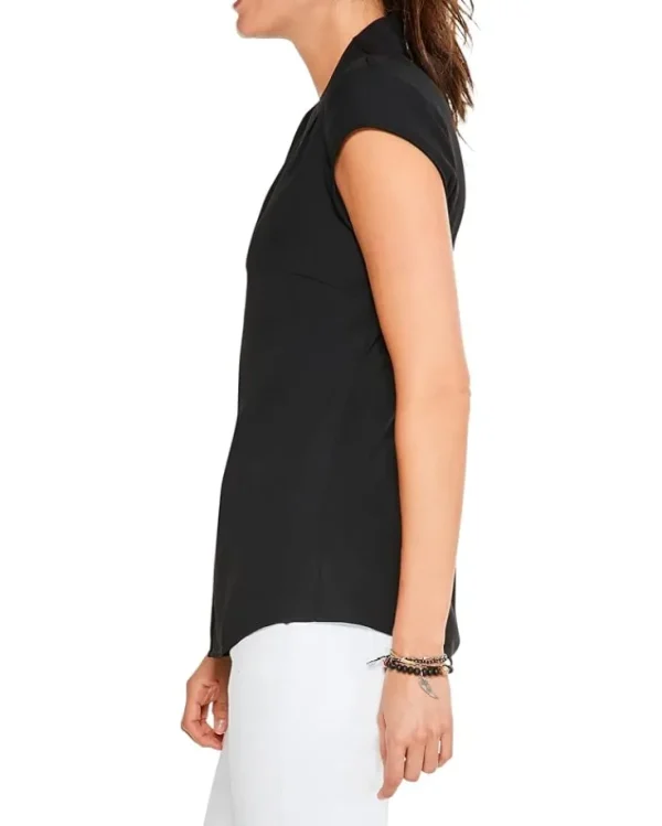 NIC+ZOE Shirts & Tops<Cap Sleeve Day To Night Top Black Onyx