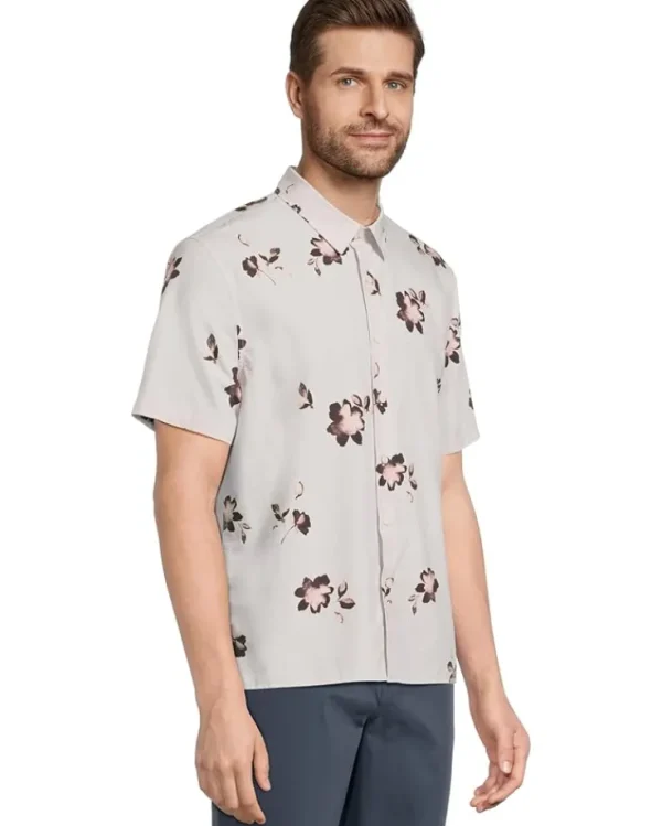 Vince Shirts & Tops<Cascading Floral Short Sleeve Dove Grey/Pink Haze