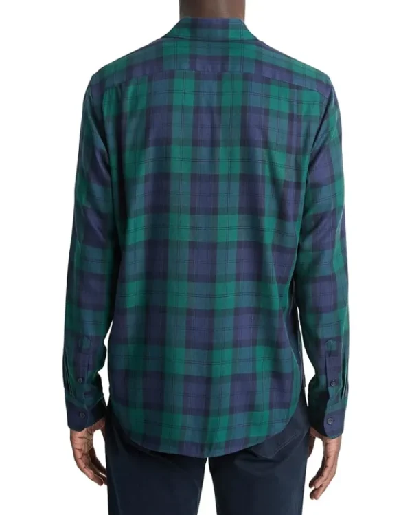 Vince Shirts & Tops<Castaic Plaid Long Sleeve Coastal/Dark Emerald Bay