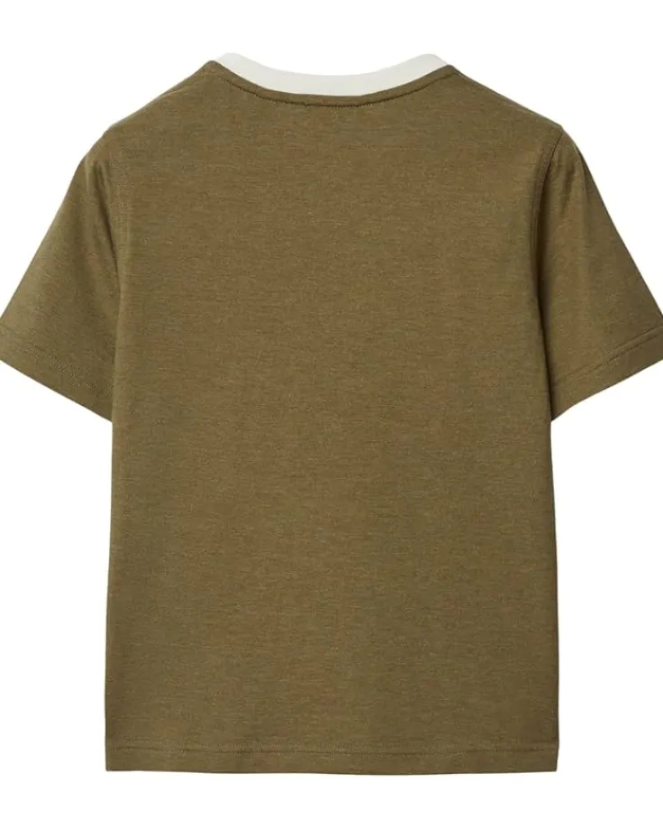 cedar_check_box_ekd_tshir_1.webp Burberry Kids Shirts & Tops<Cedar Check Box EKD T-Shirt (Toddler/Little Kid/Big Kid) Dark Khaki Green Melange