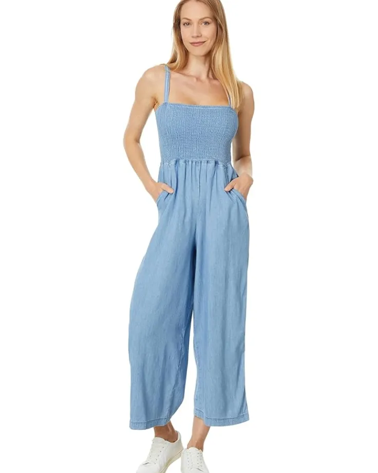chambray_smocked_jumpsuit_0.webp Tommy Hilfiger Jumpsuits & Rompers<Chambray Smocked Jumpsuit Light Benson