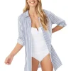 Tommy Bahama Swimwear & Cover Ups<Stripe Boyfriend Shirt Chambray