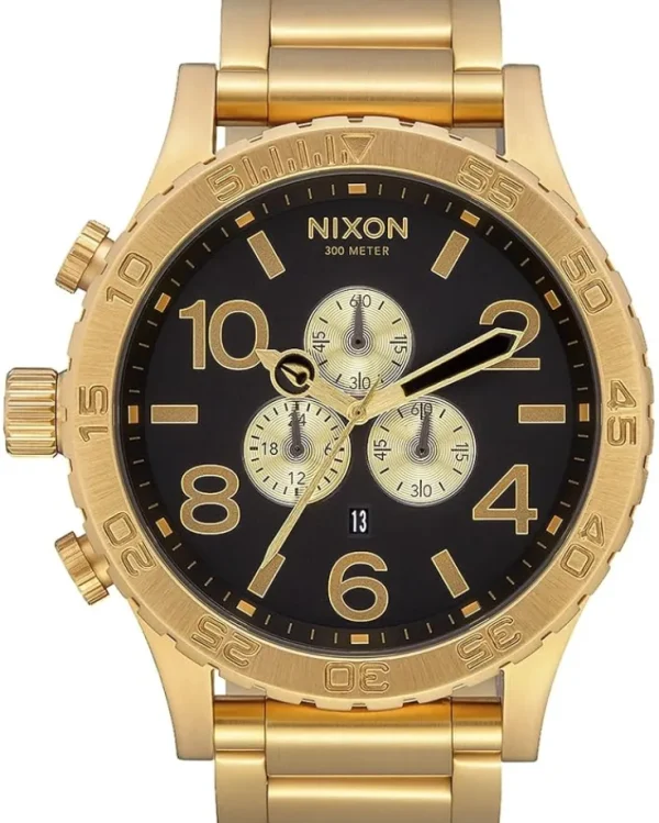 Nixon Watches<51-30 Chrono All Gold