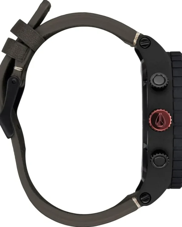 Nixon Watches<51-30 Chrono Leather Black/Pumice/Charcoal