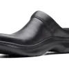 Clarks Clogs<Pro Clog Black Leather